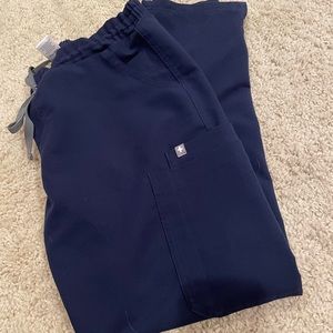 Figs Navy Blue Yola Skinny Scrub Pants - Small PETITE